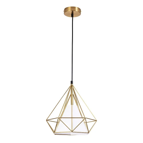 Lampa wisząca ﻿Hira złoty | biały E27 goldlux 318503 | 5901508318503 noxbox lampynox www.lampynox.pl