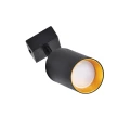 Spot ścienno-sufitowy z wymiennym ringiem Maribel czarny GU10 goldlux 319906 | 5901508319906 noxbox lampynox www.lampynox.pl