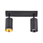 Maribel czarny | złoty 2xGU10 Spot z wymiennym ringiem