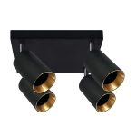 Maribel czarny | złoty 4xGU10 Spot z wymiennym ringiem