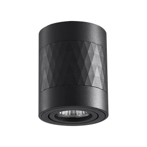 Rubin Romb czarny Ø 8cm. GU10 Downlight tuba natynkowa regulowany kierunek