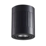Rubin Paski czarny Ø 8cm. GU10 Downlight tuba natynkowa regulowany kierunek