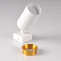 Spot ścienno-sufitowy z wymiennym ringiem Maribel biały | złoty GU10 goldlux 321190 | 5901508321190 noxbox lampynox www.lampynox.pl