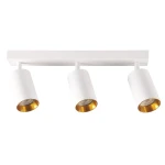 Maribel biały | złoty 3xGU10 Spot z wymiennym ringiem