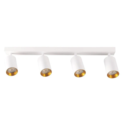 Spot z wymiennym ringiem Maribel biały | złoty 4xGU10 goldlux 321220 | 5901508321220 noxbox lampynox www.lampynox.pl