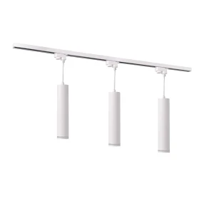 Zestaw szynowy 3x lampa wisząca Paris biały i 1m. szynoprzewodu 1-fazowego