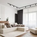 Zestaw szynowy 6x reflektor Paris czarny, 2x 1m. szynoprzewodu 1-fazowego, łącznik kątowy i prosty goldlux 321633 | 5901508321633 noxbox lampynox www.lampynox.pl