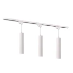 Zestaw szynowy 3x lampa wisząca Maribel biały | złoty i 1m. szynoprzewodu 1-fazowego