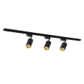 Zestaw szynowy 3x reflektor Maribel czarny | złoty i 1m. szynoprzewodu 1-fazowego goldlux 321671 | 5901508321671 noxbox lampynox www.lampynox.pl