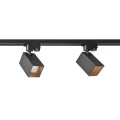 Zestaw szynowy 3x reflektor SQUARE czarny i 1m. szynoprzewodu 1-fazowego goldlux 321732 | 5901508321732 noxbox lampynox www.lampynox.pl