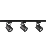 Zestaw szynowy 3x reflektor Minor czarny i 1m. szynoprzewodu 1-fazowego