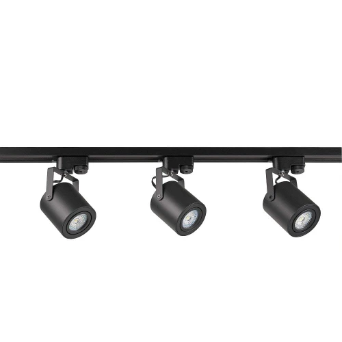 Zestaw szynowy 3x reflektor Minor czarny i 1m. szynoprzewodu 1-fazowego goldlux 321770 | 5901508321770 noxbox lampynox www.lampynox.pl
