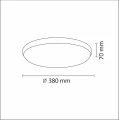Plafon ORBIT 40 Nikiel Ø 38cm. LED 24W 4000K goldlux 319975 | 5901508319975 noxbox lampynox www.lampynox.pl