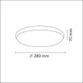 Plafon ORBIT 30 Czarny Ø 28cm. LED 15W 4000K goldlux 319043 | 5901508319043 noxbox lampynox www.lampynox.pl