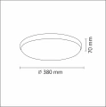 Plafon ORBIT 40 Czarny Ø 38cm. LED 24W 4000K goldlux 318985 | 5901508318985 noxbox lampynox www.lampynox.pl