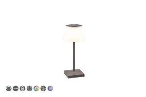 Sanchez antracyt LED dim. 2,1W 3000+4000+5000K RGB IP44 ściemnialna Zewnętrzna lampka stołowa 