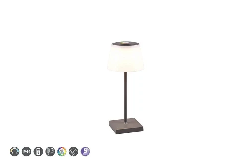Zewnętrzna lampka stołowa Sanchez antracyt LED dim. 2,1W 3000+4000+5000K RGB IP44 ściemnialna RL R54126142 | 4017807570595 noxbox lampynox www.lampynox.pl