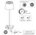 Zewnętrzna lampka stołowa Sanchez antracyt LED dim. 2,1W 3000+4000+5000K RGB IP44 ściemnialna RL R54126142 | 4017807570595 noxbox lampynox www.lampynox.pl