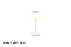 Sanchez biały mat LED dim. 2,1W 3000+4000+5000K RGB IP44 ściemnialna Zewnętrzna lampka stołowa
