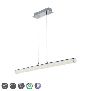 LEIA Chrom LED 10W 3000K RGB ściemnialna Lampa wisząca z pilotem  