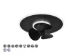 Lampa sufitowa ściemnialna Nybro czarny mat z wentylatorem Ø 50cm LED 3 step dim. 30W 2700-6500K pilot RL R64133132 | 4017807564457 noxbox lampynox www.lampynox.pl