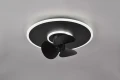 Lampa sufitowa ściemnialna Nybro czarny mat z wentylatorem Ø 50cm LED 3 step dim. 30W 2700-6500K pilot RL R64133132 | 4017807564457 noxbox lampynox www.lampynox.pl