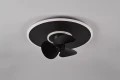 Lampa sufitowa ściemnialna Nybro czarny mat z wentylatorem Ø 50cm LED 3 step dim. 30W 2700-6500K pilot RL R64133132 | 4017807564457 noxbox lampynox www.lampynox.pl
