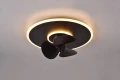Lampa sufitowa ściemnialna Nybro czarny mat z wentylatorem Ø 50cm LED 3 step dim. 30W 2700-6500K pilot RL R64133132 | 4017807564457 noxbox lampynox www.lampynox.pl