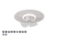 Lampa sufitowa ściemnialna Nybro biały mat z wentylatorem Ø 50cm LED 3 step dim. 30W 2700-6500K pilot RL R64133131 | 4017807564440 noxbox lampynox www.lampynox.pl
