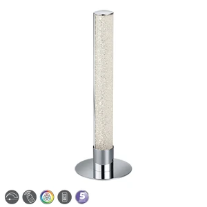 LEIA Chrom LED 5W 3000K RGB ściemnialna Lampka stołowa z pilotem