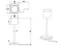 Zewnętrzna lampka stołowa Fernandez czarny mat LED dim. 1,5W 2700+4000+6000K ściemnialna RL R54096132 | 4017807564334 noxbox lampynox www.lampynox.pl