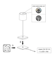 Zewnętrzna lampka stołowa Fernandez czarny mat LED dim. 1,5W 2700+4000+6000K ściemnialna RL R54096132 | 4017807564334 noxbox lampynox www.lampynox.pl