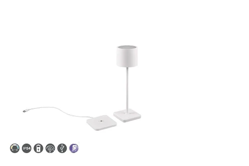 Zewnętrzna lampka stołowa Fernandez biały mat LED dim. 1,5W 2700+4000+6000K ściemnialna RL R54096131 | 4017807564327 noxbox lampynox www.lampynox.pl