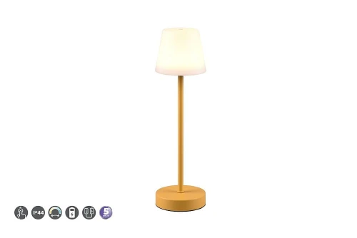 Zewnętrzna lampka stołowa Martinez żółty ochra LED 3 step dim. 2,2W 2700-6500K ściemnialna RL R54086183 | 4017807564310 noxbox lampynox www.lampynox.pl