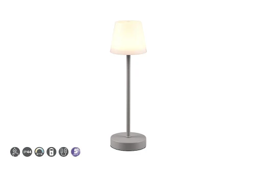 Zewnętrzna lampka stołowa Martinez szary LED 3 step dim. 2,2W 2700-6500K ściemnialna RL R54086177 | 4017807564303 noxbox lampynox www.lampynox.pl