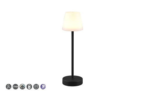 Zewnętrzna lampka stołowa Martinez czarny mat LED 3 step dim. 2,2W 2700-6500K ściemnialna RL R54086132 | 4017807564297 noxbox lampynox www.lampynox.pl