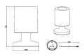 Zewnętrzna lampka stołowa Silva biały zasilanie solarne LED 1W 3000K IP44 RL R54076101 | 4017807564273 noxbox lampynox www.lampynox.pl