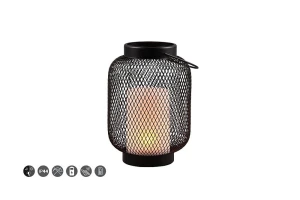 Sonora czarny mat, czujnik zmierzchu, zasilanie solarne LED 0,1W 2700K IP44 Zewnętrzna lampa stołowa z czujnikiem zmierzchu