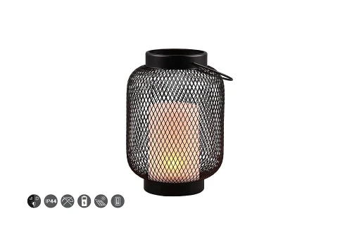 Zewnętrzna lampa stołowa z czujnikiem zmierzchu Sonora czarny mat, czujnik zmierzchu, zasilanie solarne LED 0,1W 2700K IP44 RL R54026132 | 4017807564198 noxbox lampynox www.lampynox.pl