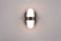 Kinkiet zewnętrzny Limeira czarny mat LED 2x3,5W 3000K IP44 RL R24256232 | 4017807564174 noxbox lampynox www.lampynox.pl