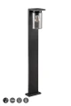 Lampa ogrodowa stojąca Ardila czarny mat wys. 100cm. czujnik zmierzchu E27 IP44 trio 411660132 | 4017807564099 noxbox lampynox www.lampynox.pl