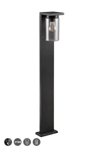 Ardila czarny mat wys. 100cm. czujnik zmierzchu E27 IP44 Lampa ogrodowa stojąca