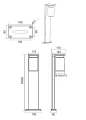 Lampa ogrodowa stojąca Ardila czarny mat wys. 100cm. czujnik zmierzchu E27 IP44 trio 411660132 | 4017807564099 noxbox lampynox www.lampynox.pl