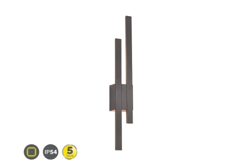 Kinkiet zewnętrzny podwójny TAWA LED antracyt 2x4,5W 3000K IP54 trio 221460242 | 4017807564037 noxbox lampynox www.lampynox.pl