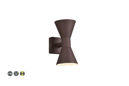 Kinkiet zewnętrzny góra-dół Ardas miedź 2xGU10 IP44 trio 212560224 | 4017807564051 noxbox lampynox www.lampynox.pl