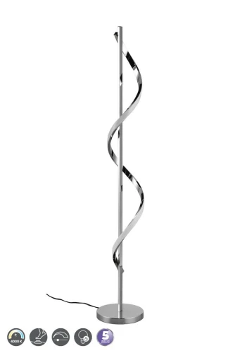 Lampa podłogowa stojąca Isabel chrom LED dim. 21,5W 4000K ściemnialna RL R42201106 | 4017807561579 noxbox lampynox www.lampynox.pl