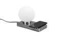 Lampka stołowa Chloe nikiel mat E14 ładowarka indukcyjna rl R59080107 | 4017807540505 noxbox lampynox www.lampynox.pl
