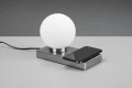 Lampka stołowa Chloe nikiel mat E14 ładowarka indukcyjna rl R59080107 | 4017807540505 noxbox lampynox www.lampynox.pl