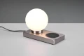 Lampka stołowa Chloe nikiel mat E14 ładowarka indukcyjna rl R59080107 | 4017807540505 noxbox lampynox www.lampynox.pl