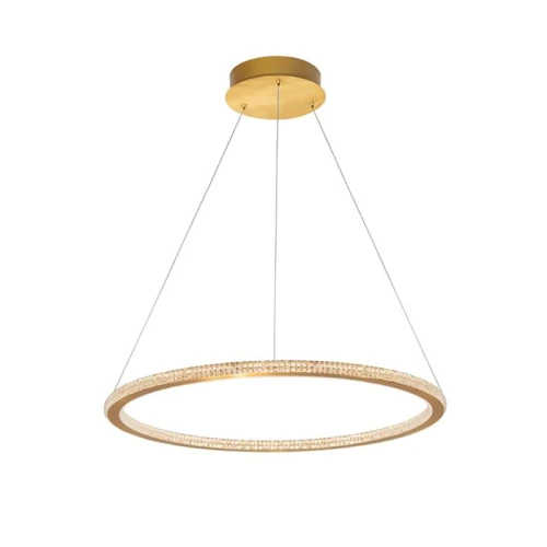 Lampa wisząca Ściemnialna MONTE LED Złota 48W 3000K LE41695 noxbox lampynox www.lampynox.pl